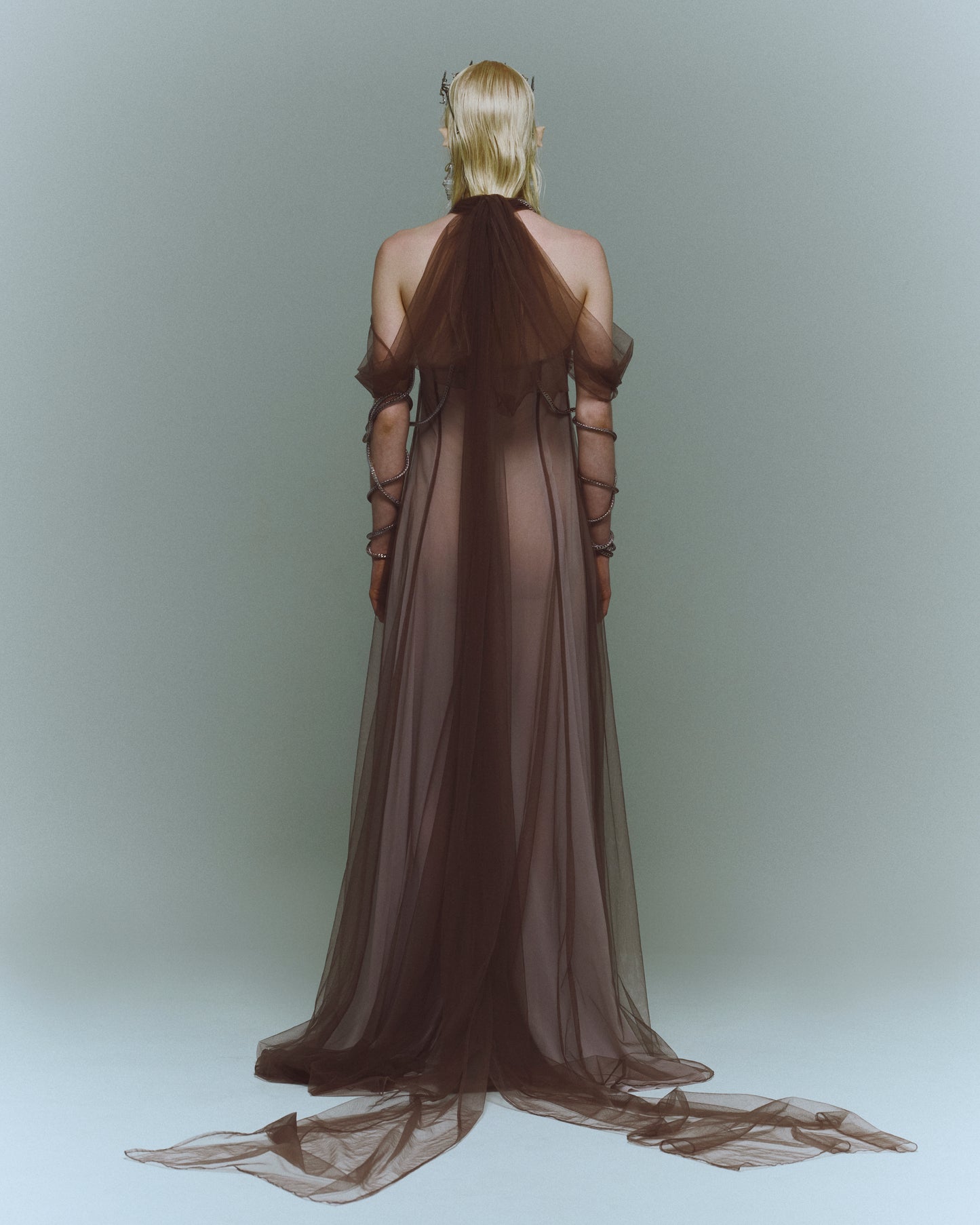 red rust tulle dress【Delivery in August 2025】