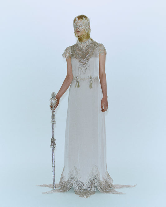 scale brade embroidery long dress 【Delivery in November 2025】