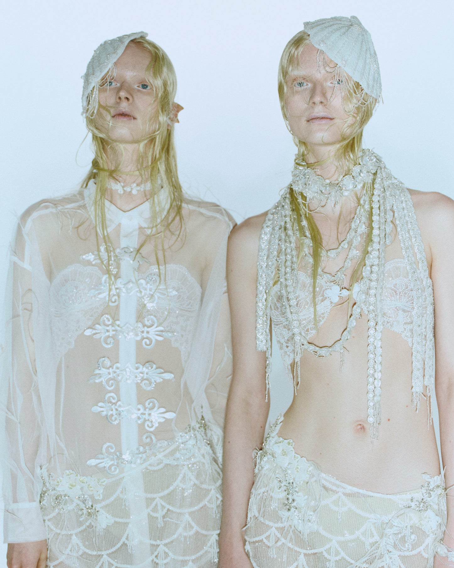 white beads shell bra【Delivery in August 2025】