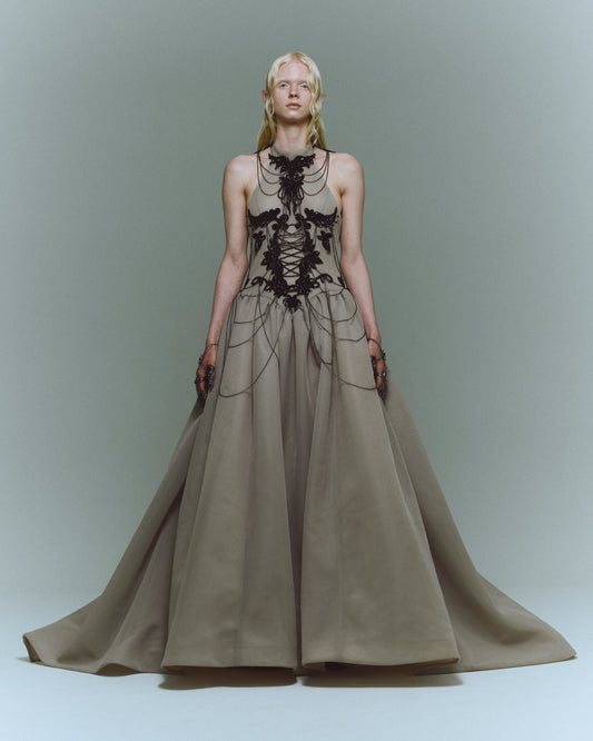 black seagrass chain dress【Delivery in November 2025】