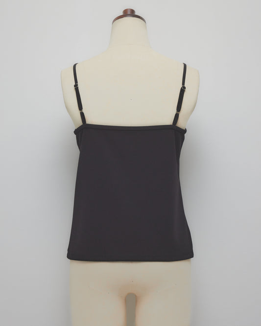 Metal china button camisole Black【Delivery in March 2027】
