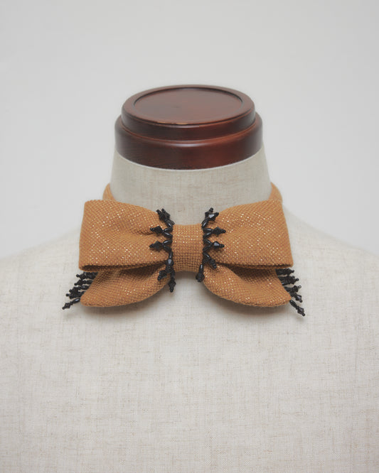 black beads tweed bowtie【Delivery in February 2027】