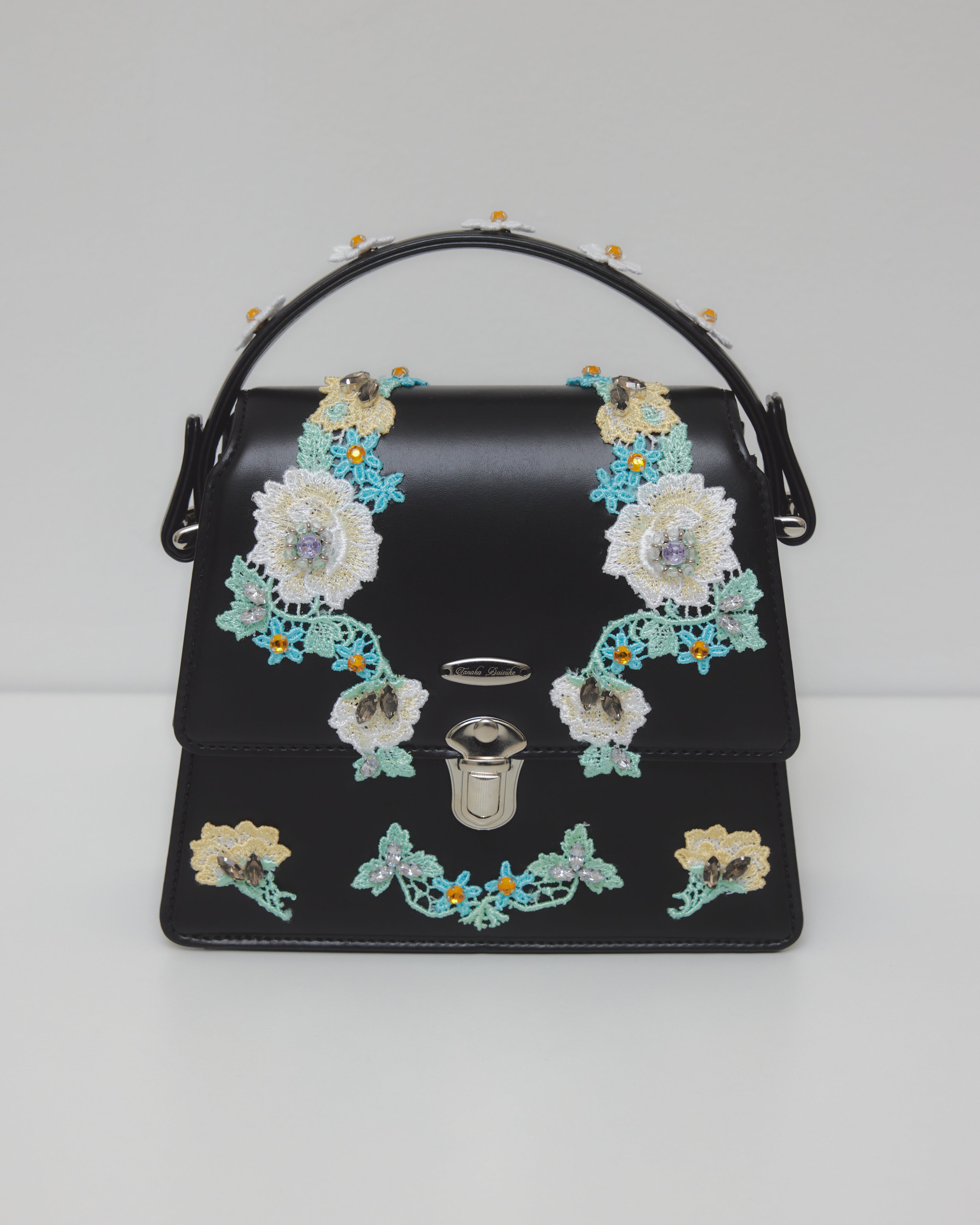 М＋アバカ花つなぎ手織りバック希少 tanakadaisuke(タナカダイスケ)|バッグ|Frolal lace mini hand bag