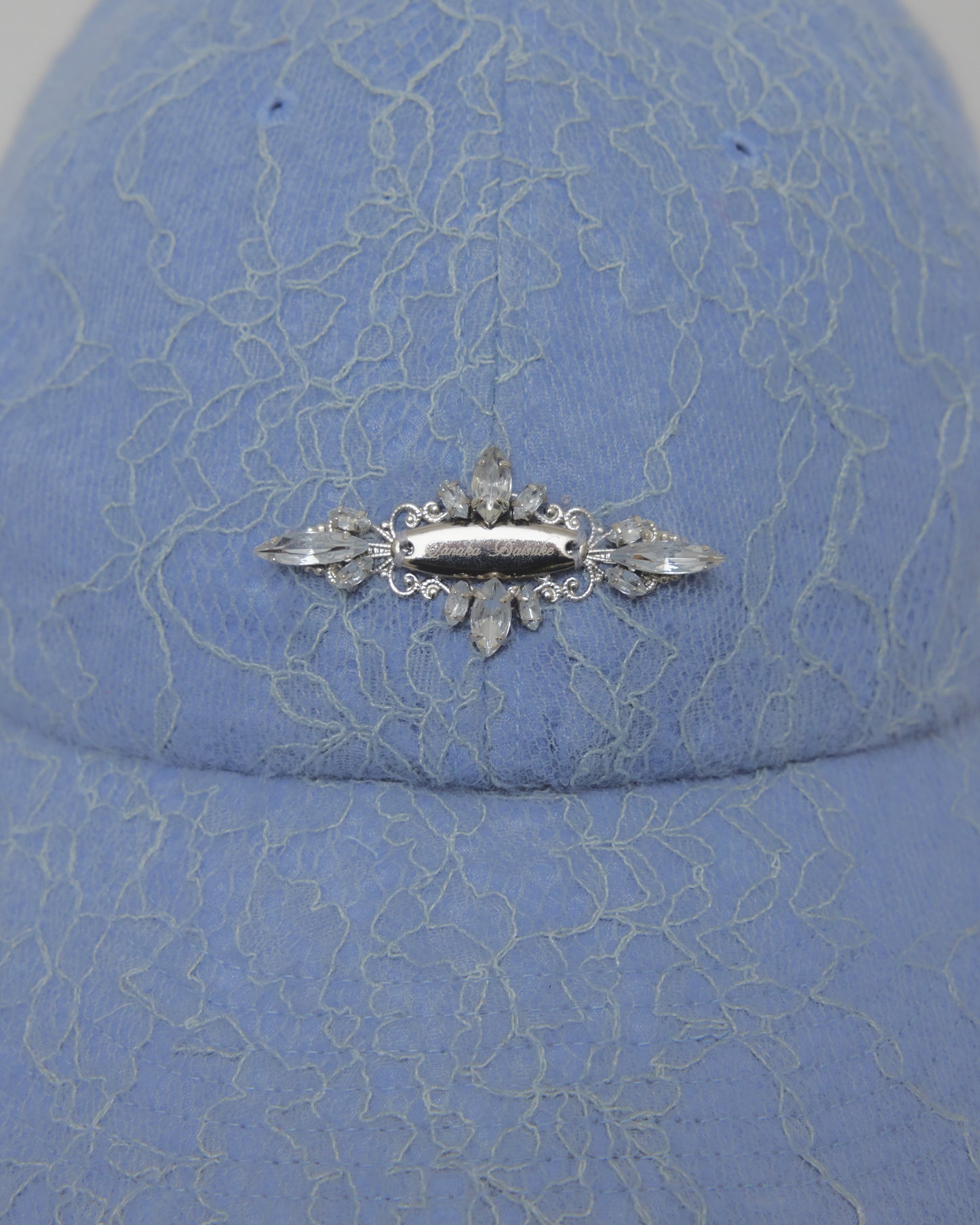 bijou logo lace veil Cap Blue【Delivery in March 2027】