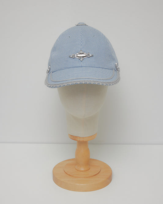 bijou logo check Cap Blue【Delivery in March 2027】
