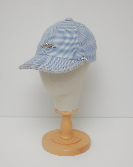 bijou logo check Cap Blue【Delivery in March 2027】