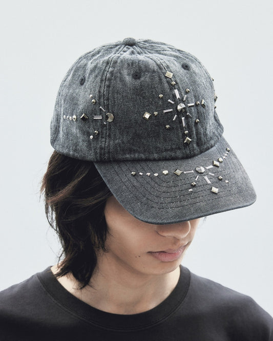 silver metal cross cap Gray【stock】