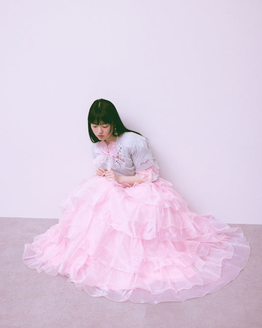 hearty childhood spangle T-shirt Mint【stock】