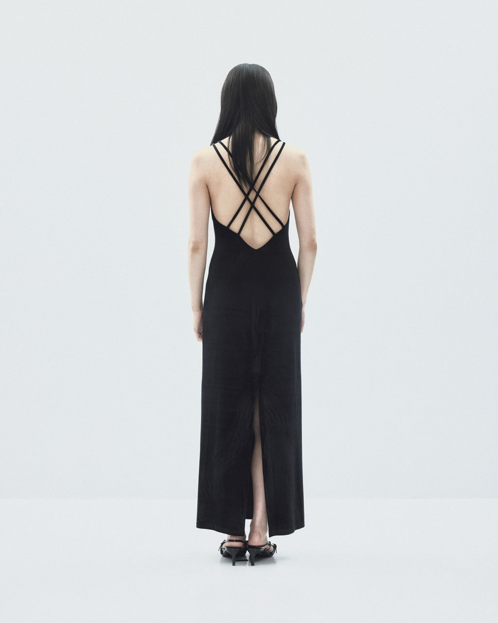 velour cami-one piece Black【stock】