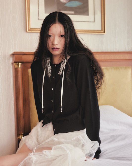 PARCO先行 | mini sailor collar bijou cardigan【Delivery in March 2026】