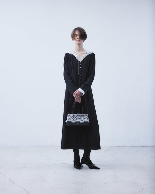 lace sailor collar long dress【Delivery in July 2026】