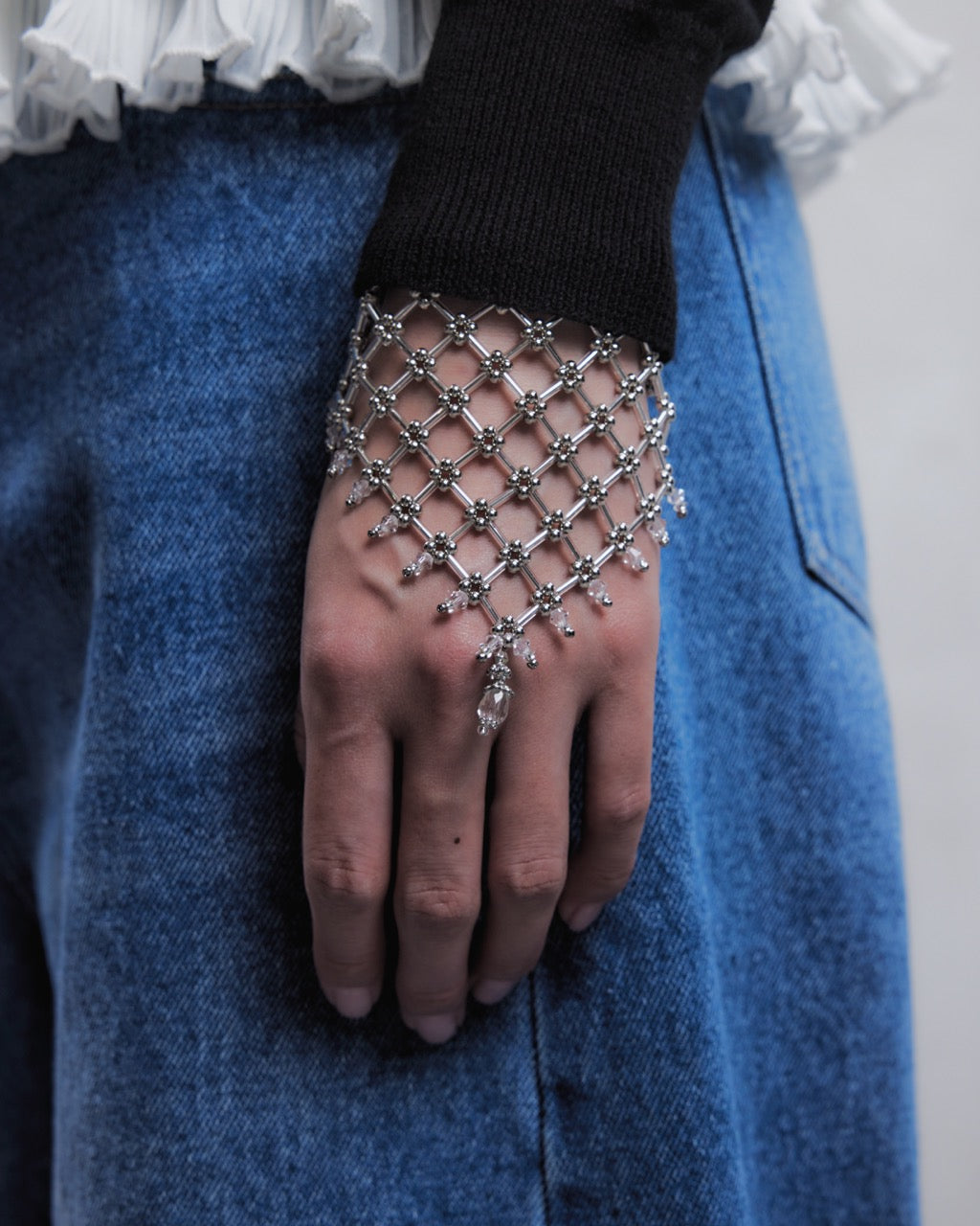 beads net cuffs bracelet【Delivery in July 2026】