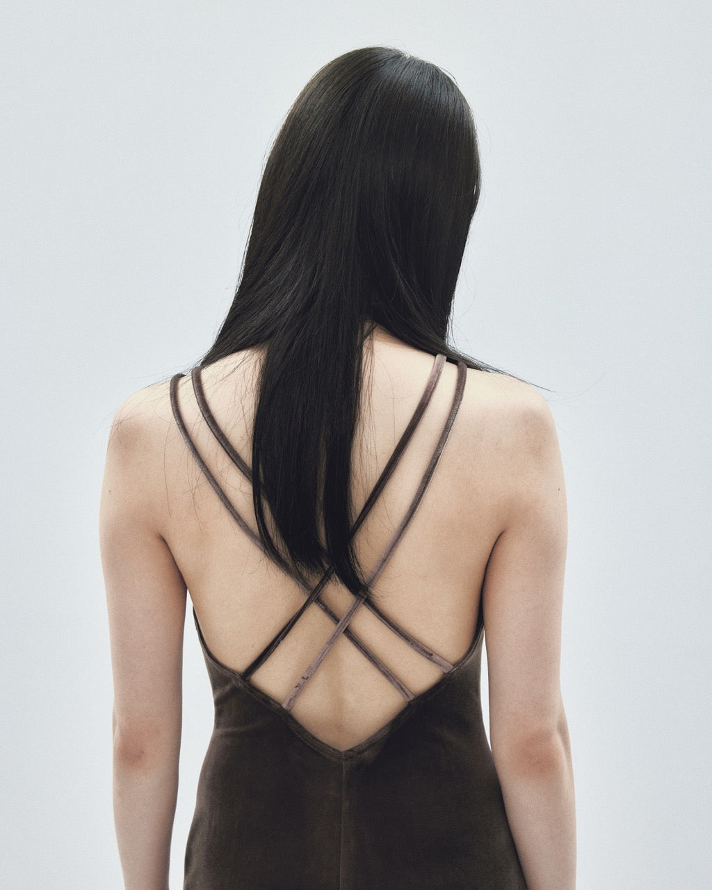 velour cami-one piece Brown【stock】