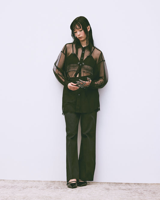 beads fringe bra Black【stock】