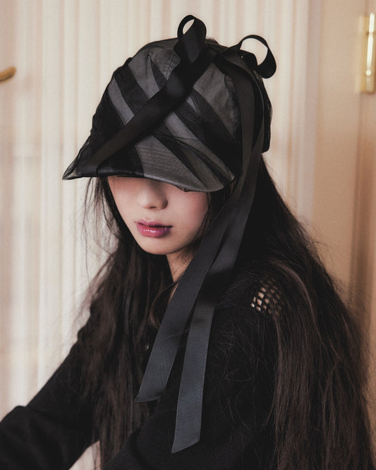 PARCO先行 | wrapping ribbon cap Black【Delivery in March 2026】