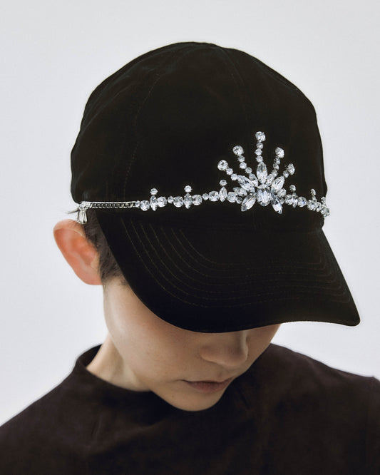 bijou tiara velvet cap【Delivery in January 2026】