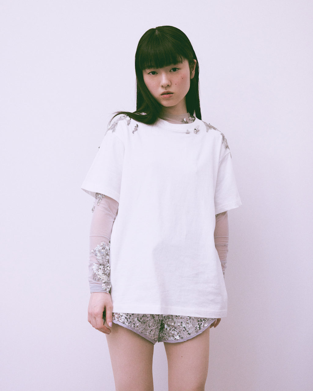 magical powder piles up T-shirt White【stock】