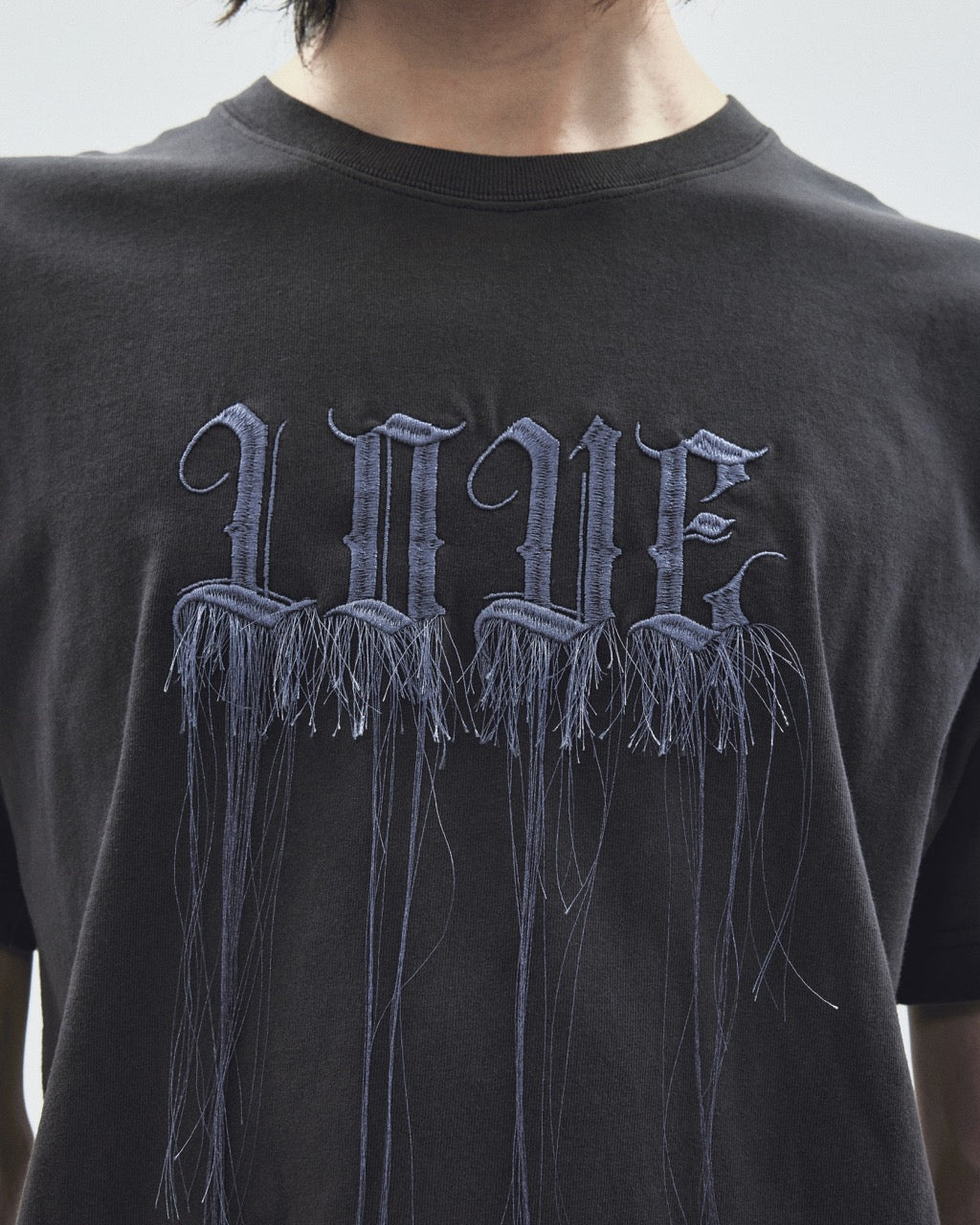 fringe LOVE pigment T-shirt Black【Delivery in August 2025】