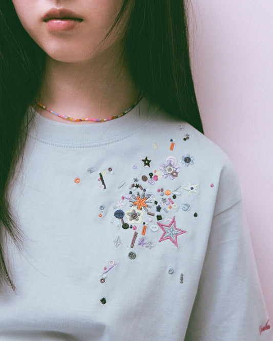 childhood spangle T-shirt Mint【stock】