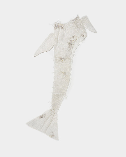 white mermaid tale skirt【Delivery in August 2025】