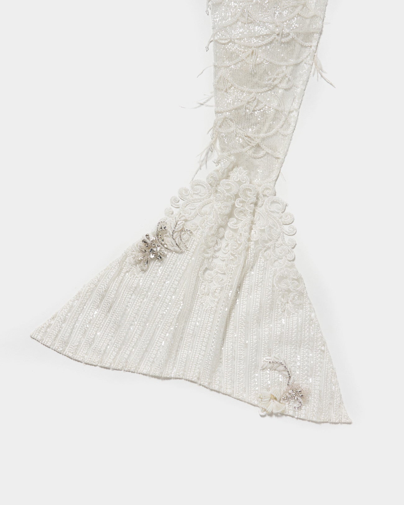 white mermaid tale skirt【Delivery in August 2025】