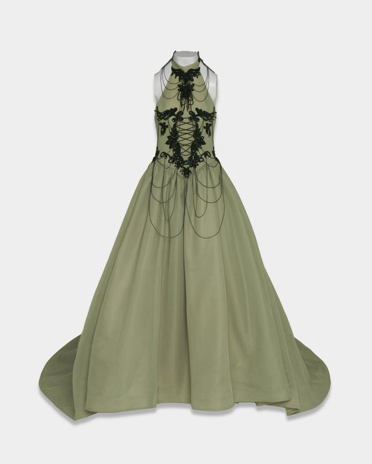 black seagrass chain dress【Delivery in November 2025】