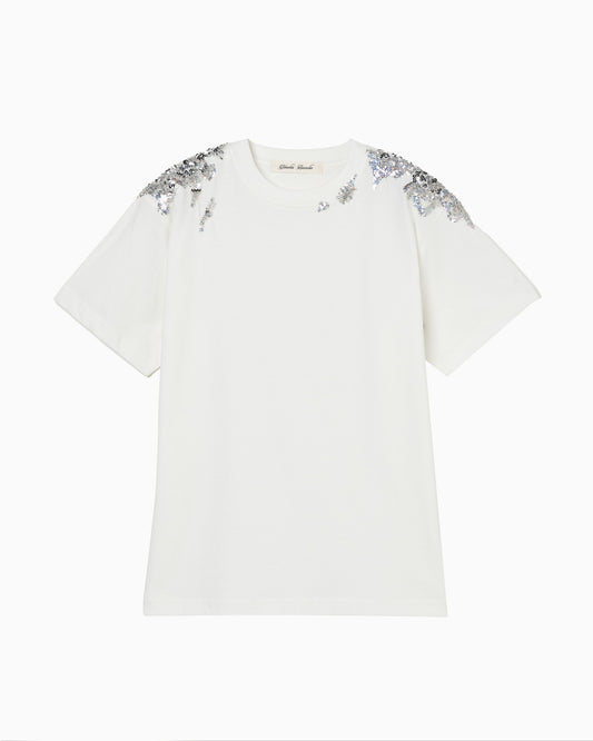 magical powder piles up T-shirt White【stock】