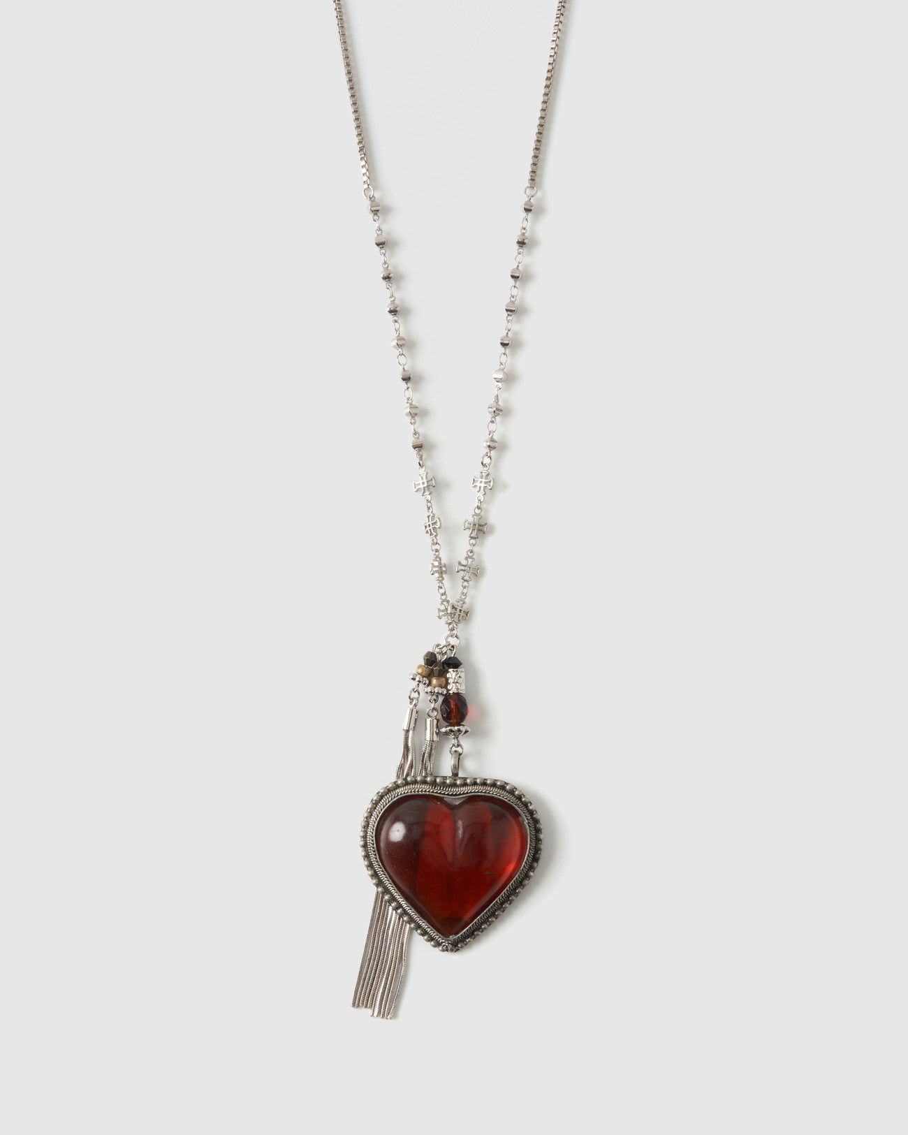 Reddish Brown heart necklace【Delivery in February 2025】
