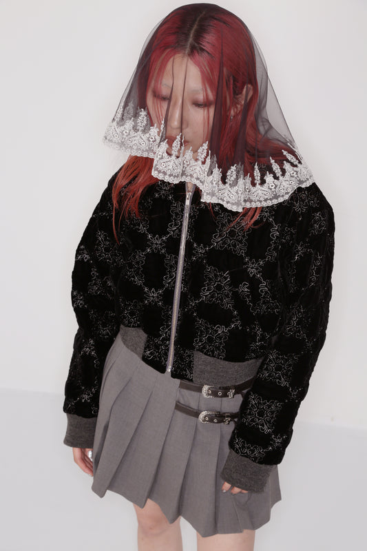 palace tiles quilted blouson【stock】