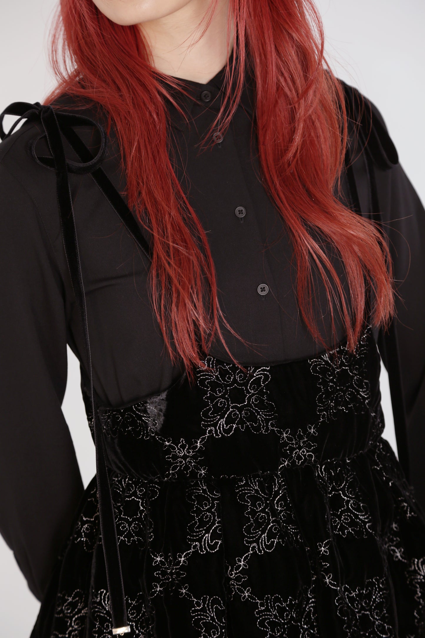 palace tiles quilted overalls skirt【Delivery in July 2025】