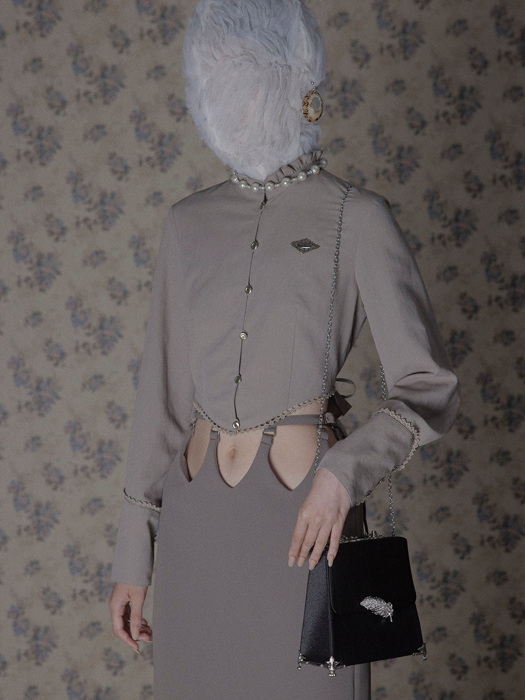 hanging straight skirt Olive brown【Delivery in February 2026】