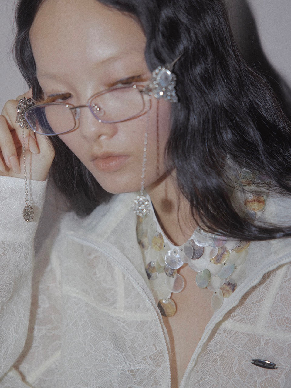 mosaic shell collar【Delivery in March 2026】