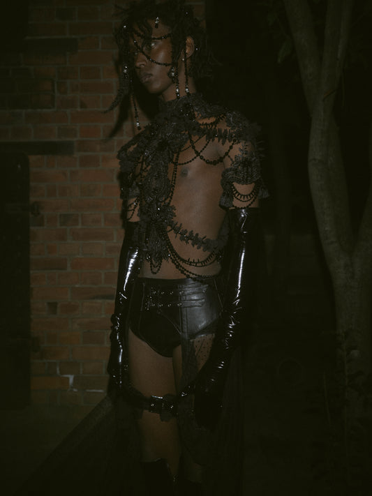 black lei beads harness【Delivery in November 2025】