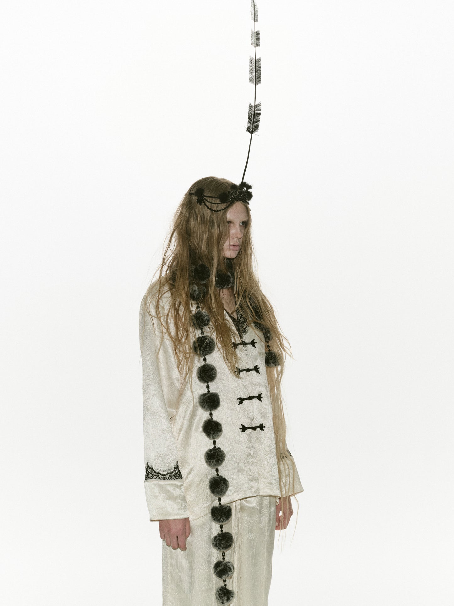 rabbit fur beads shawl【Delivery in August 2025】