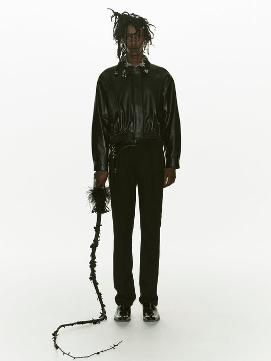 suede tassel belt pants【Delivery in January 2026】