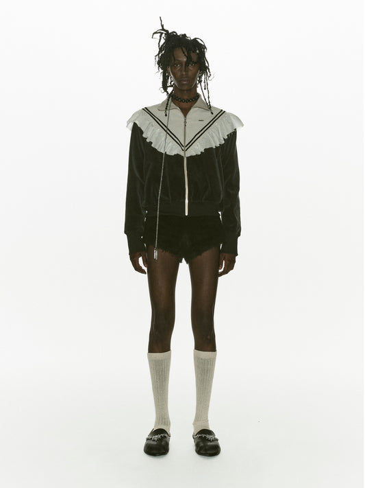 frill corduroy track jacket 【Delivery in December 2025】