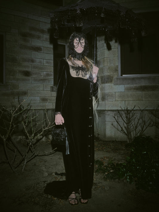 front lace velvet dress【Delivery in February 2026】