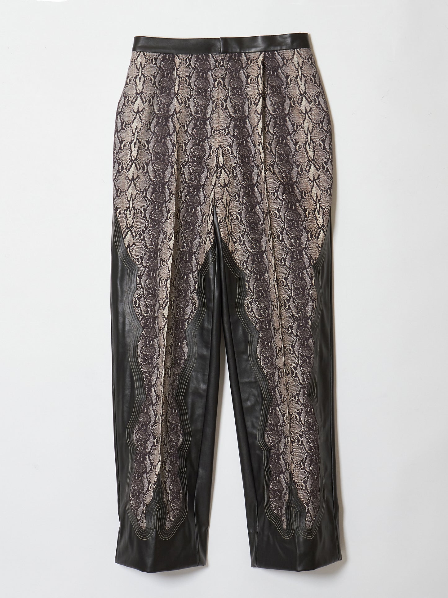 snake pattern faux leather pants【Delivery in January 2023】