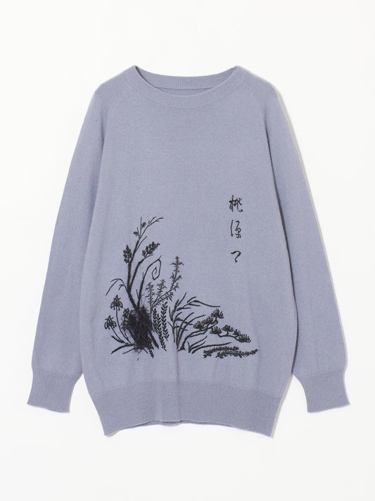 BONSAI Knit (Hand embroidery) SAX【Stock】
