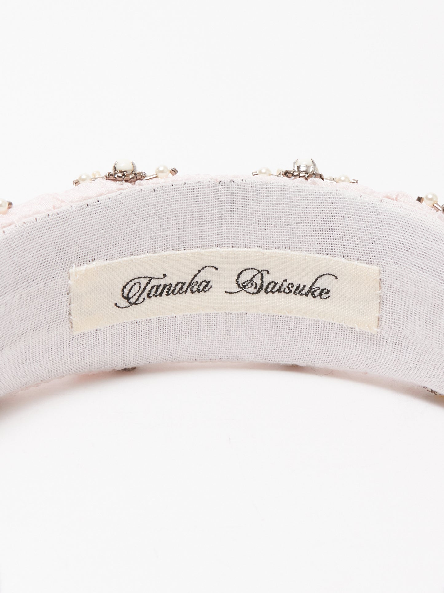 White pearl hair band Pink【Stock】