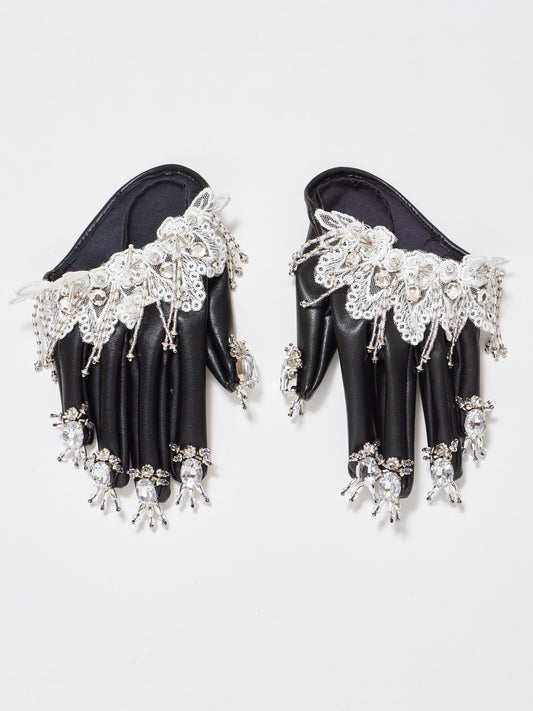 snow bijou faux leather half globe【Delivery in January 2023】