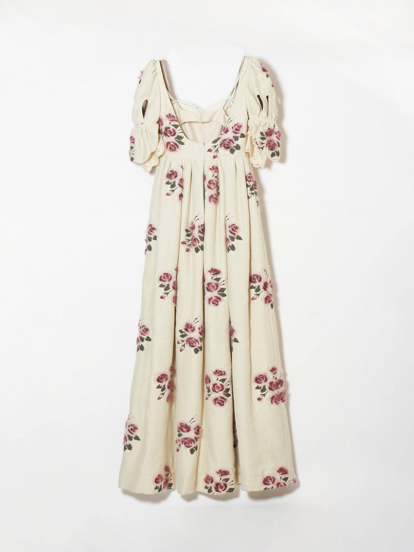 pink(yellow) rose jacquard long dress【Delivery in January 2025】