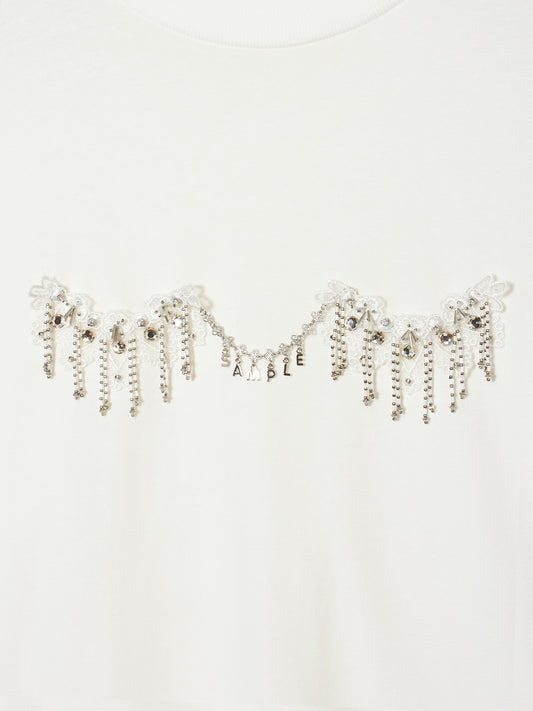 Angel bra dress.T-shirt(Non wire) White【Stock】