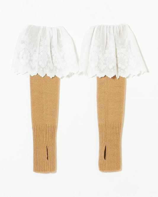 red LOVE arm warmer beige【Stock】