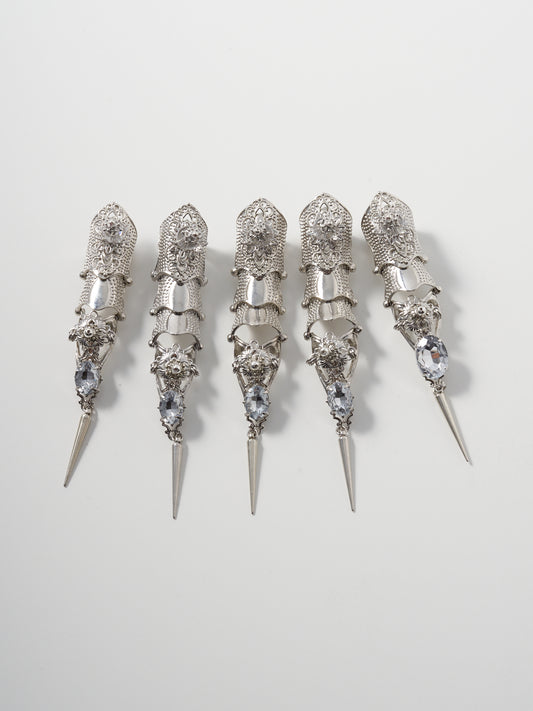 villain silver armor rings【Delivery in March 2024】