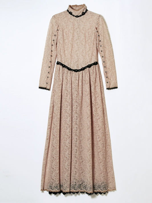 beige lace dress【Delivery in November 2025】