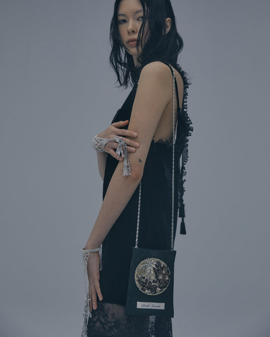 MOON embroidery sacoche【Delivery in January 2027】