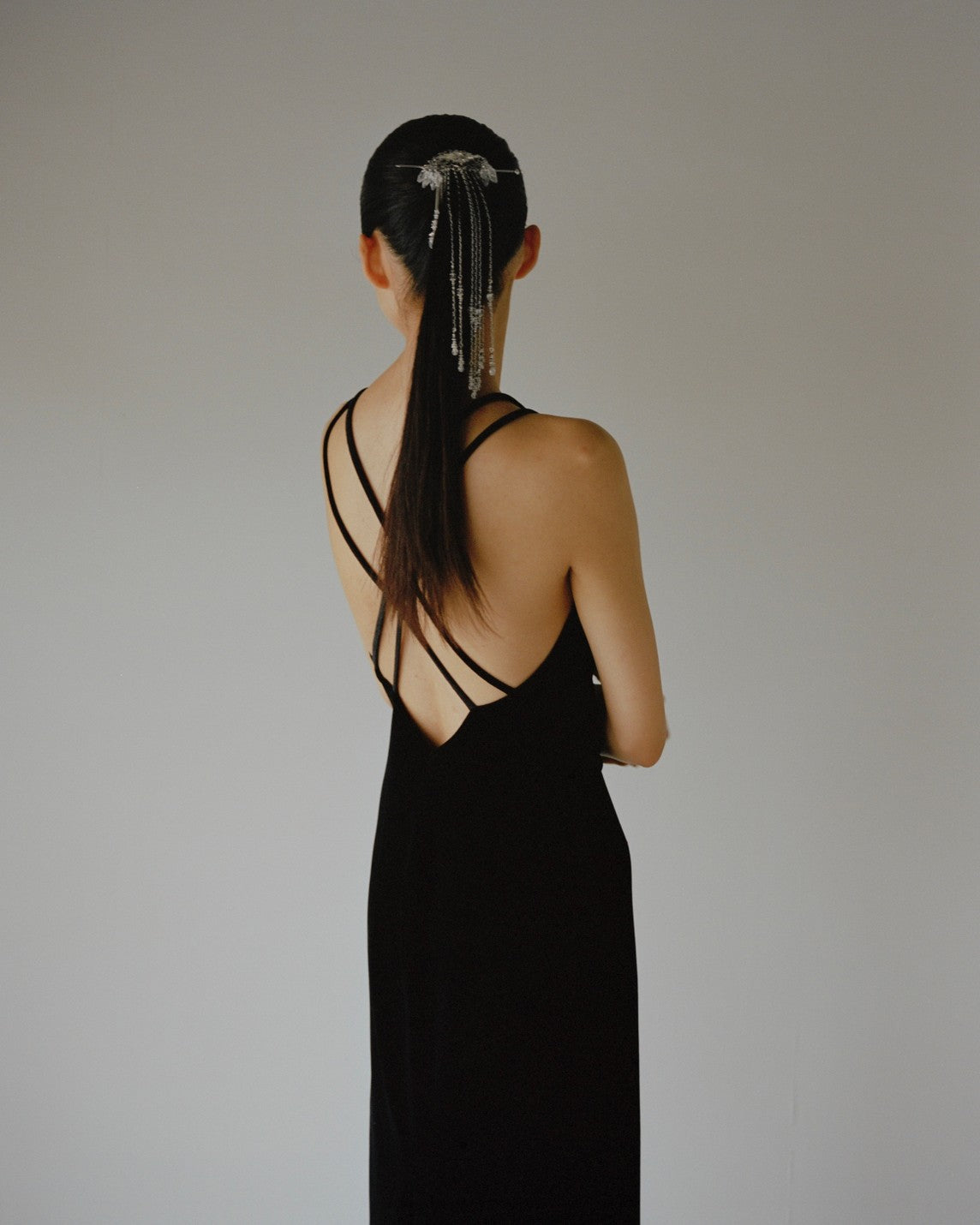 velour cami-onepiece Black【Stock】