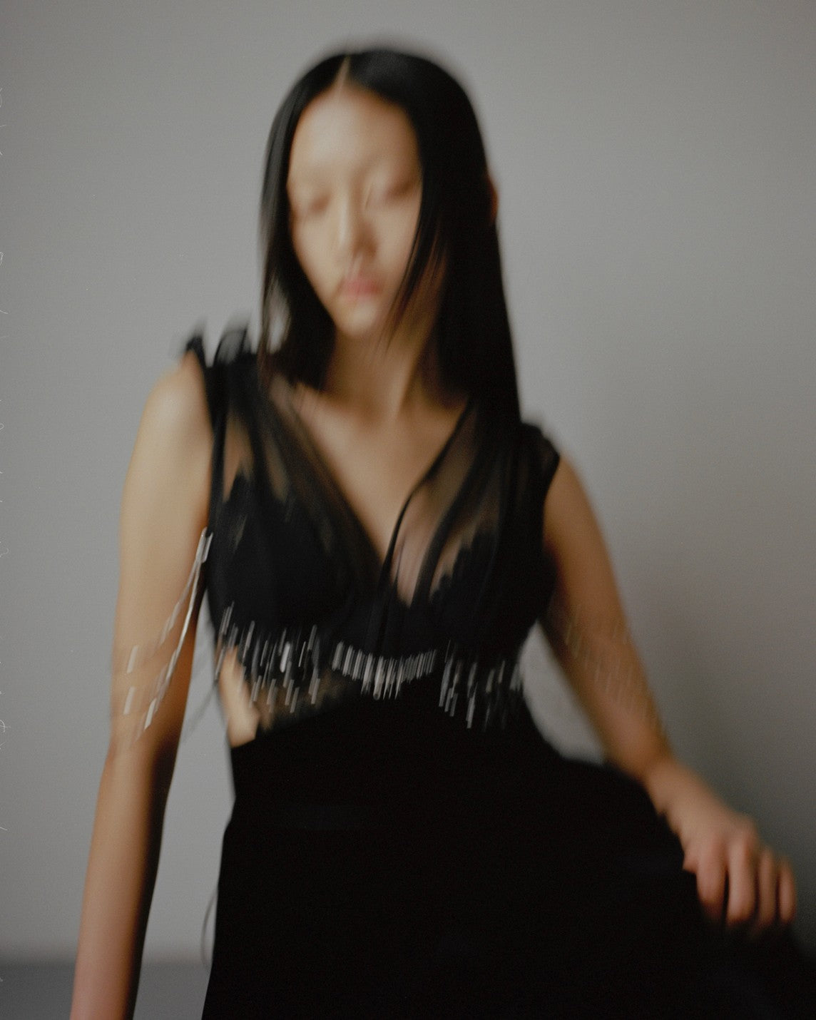 Front tulle velvet dress【Delivery in December 2024】