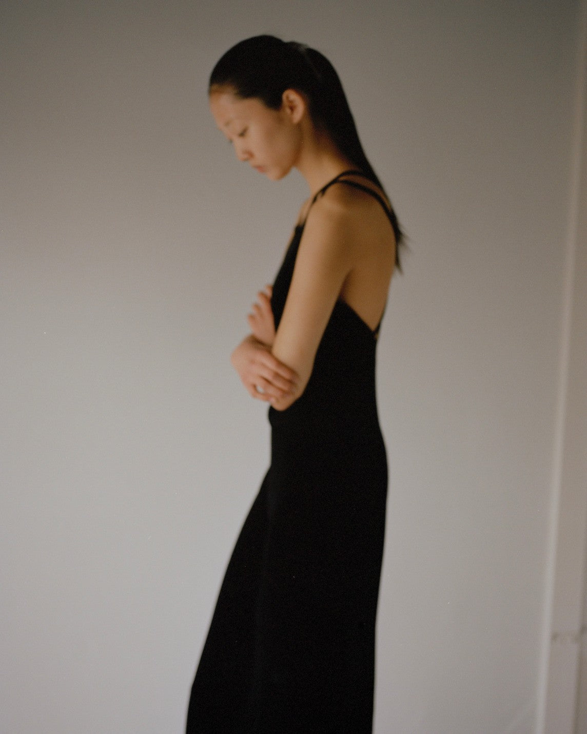 velour cami-onepiece Black【Stock】